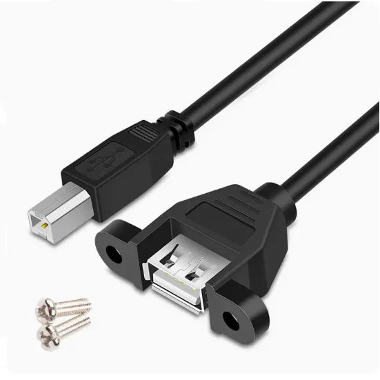 USB Type-B Male to Female Printer Cable Adapter