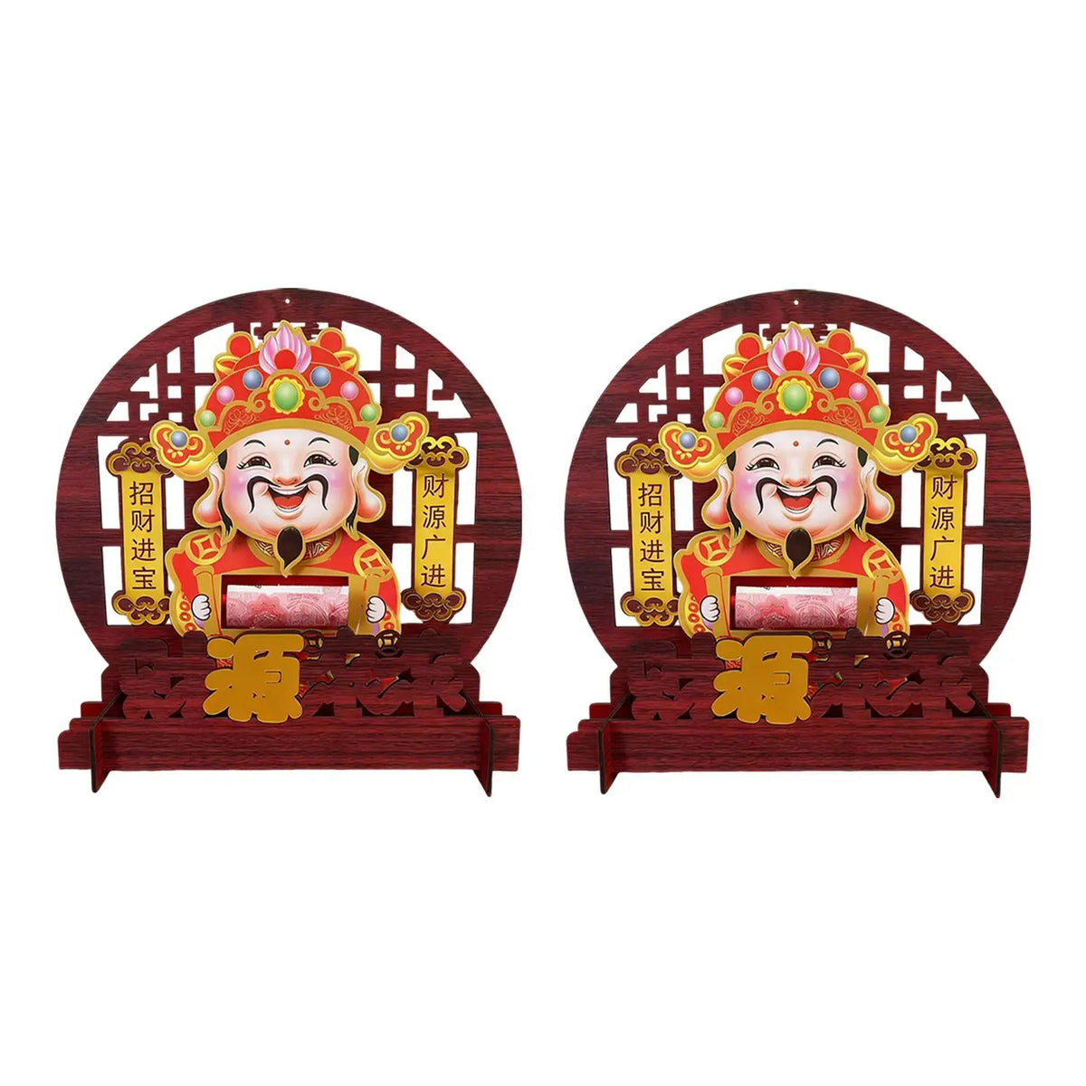 Wooden Feng Shui Blessing Ornament | Chinese New Year Tabletop Sign