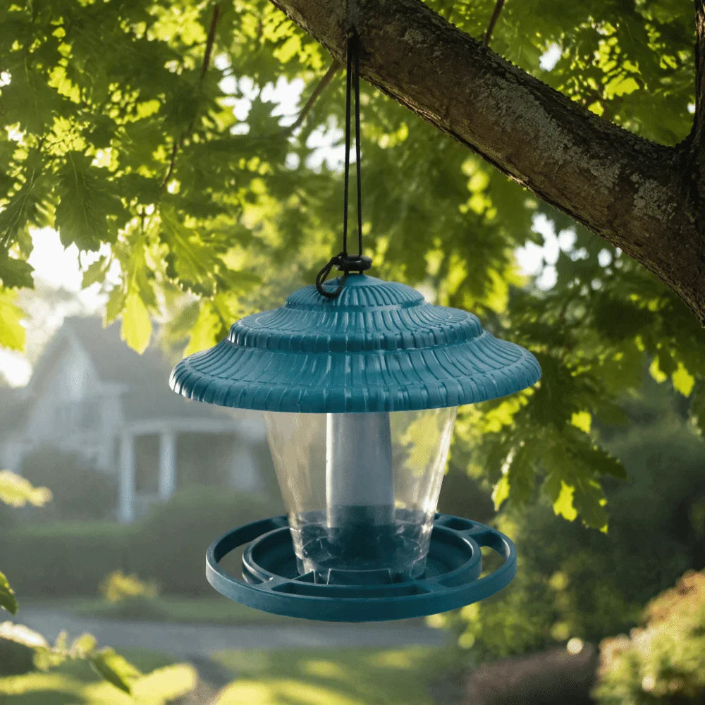Hanging Bird Feeder – Transparent PP 600ml Seed Container