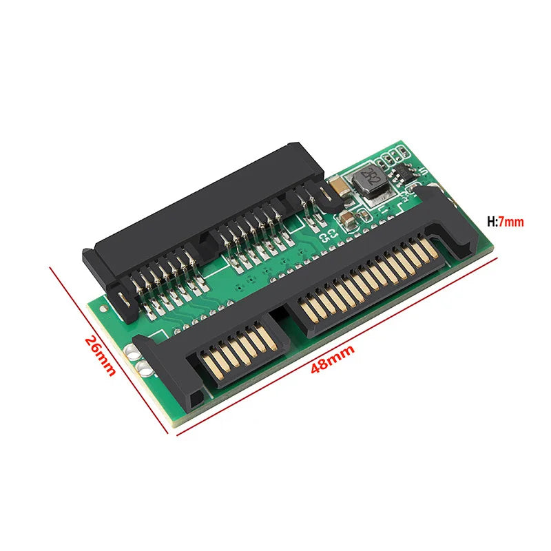 Micro SATA 16-Pin to SATA 22-Pin SSD Converter Adapter Card