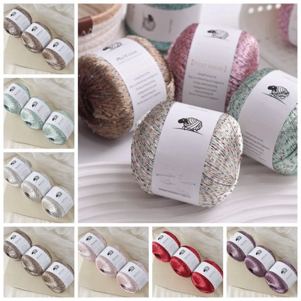 Sequin Crochet Thread 50g – Nylon DIY Craft Yarn