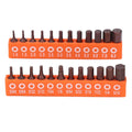 24-Piece S2 Alloy Steel Hex Bit Set – Metric & SAE + Holder