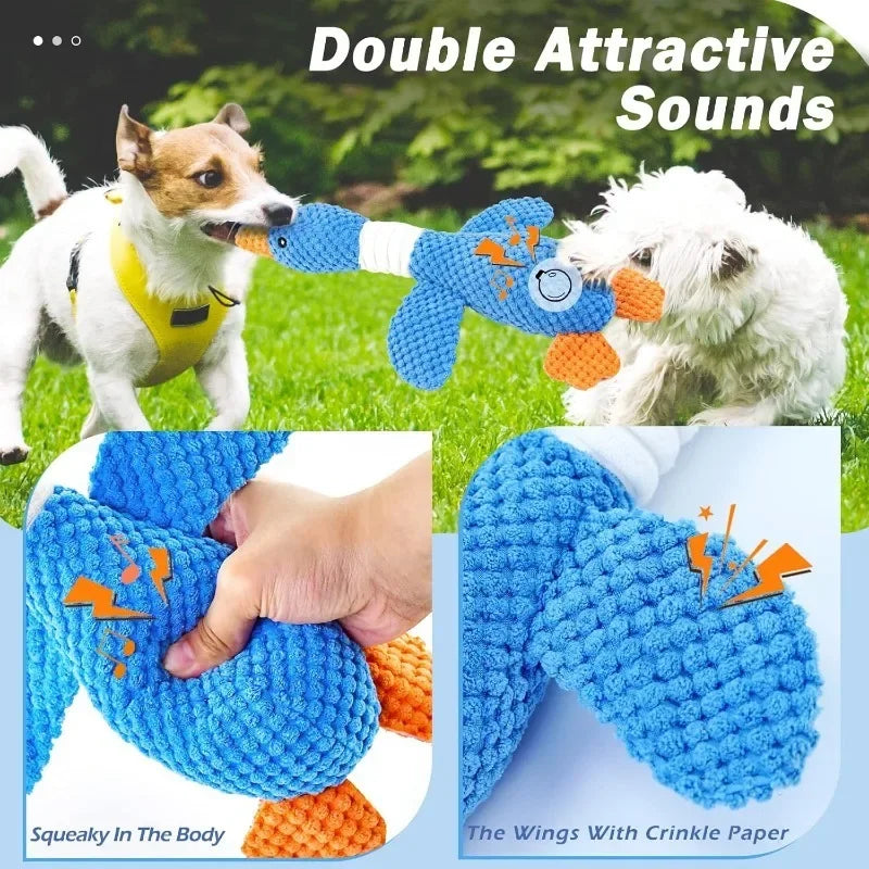 Blue Goose Squeaky Plush Dog & Cat Toy – Tough Chew Toy
