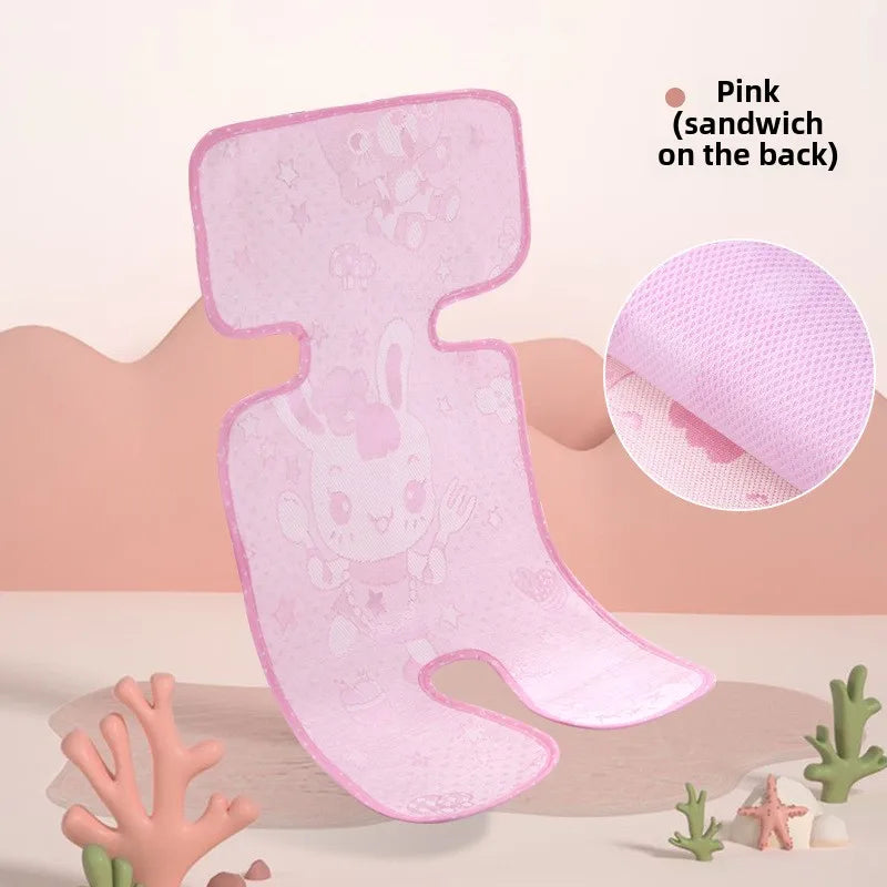 Ice Silk Baby Stroller Cooling Seat Pad | Breathable Cushion