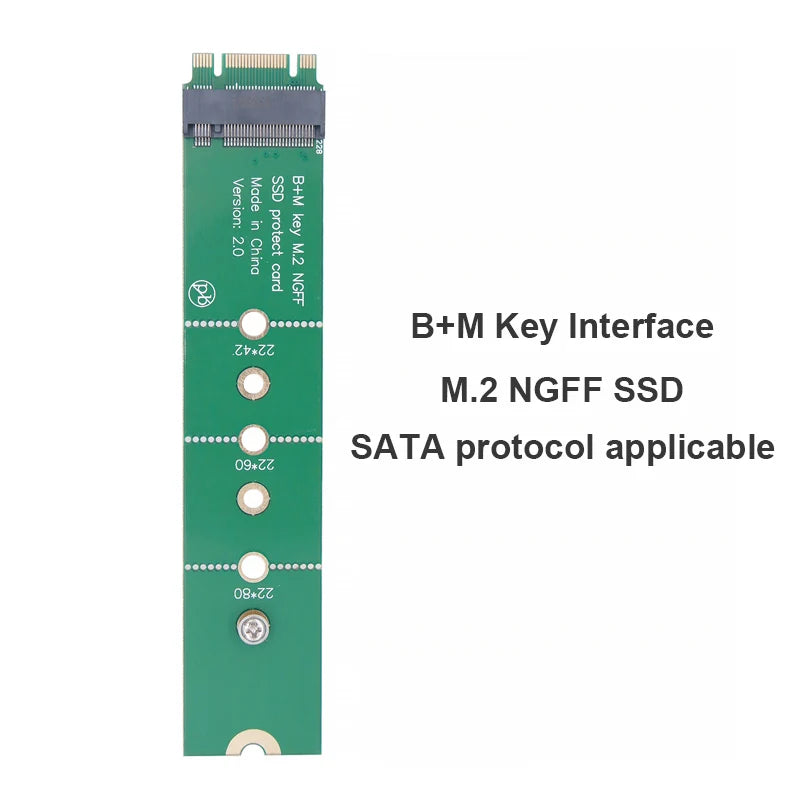 M.2 NVMe NGFF SSD Extension Board – B+M Key Test Card