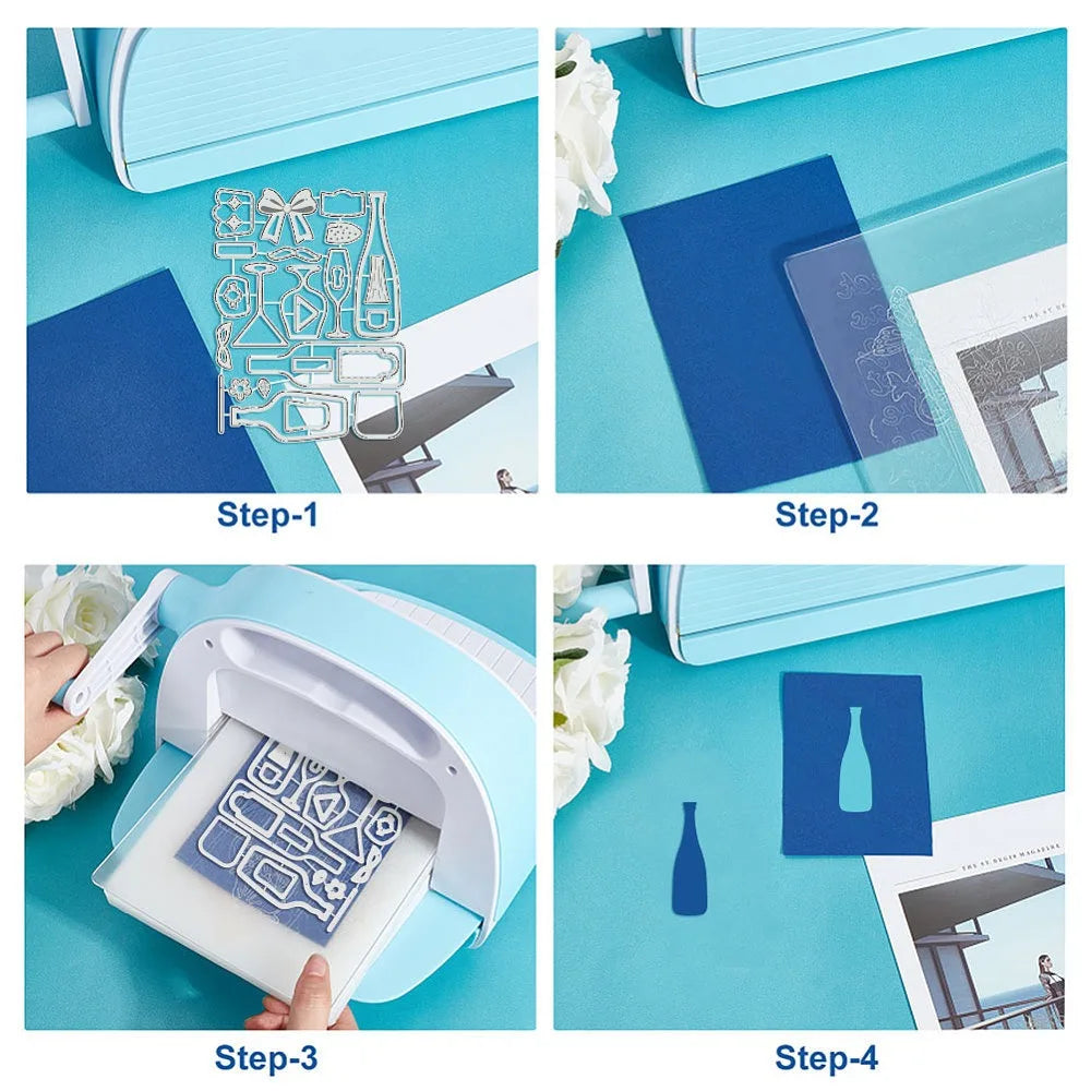 Wine Bottle Metal Cutting Die – Scrapbooking & Card Making