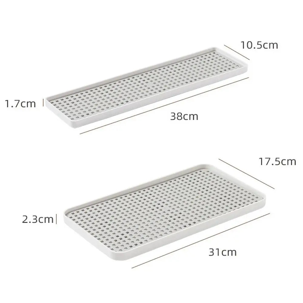Double-Layer Plastic Dish Drying Rack & Drainage Tray