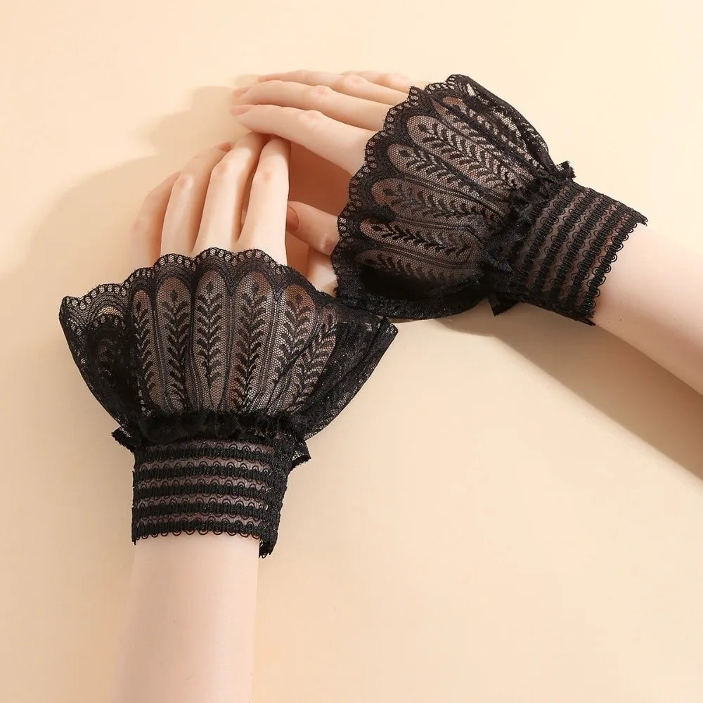 Women's Detachable Embroidery Fake Cuffs – Elegant Wristbands
