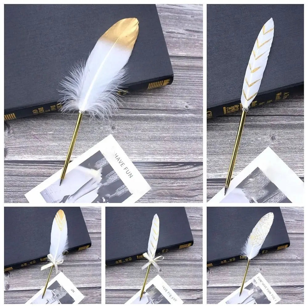Black Feather Ballpoint Pen – Novelty Signature Writing Pen