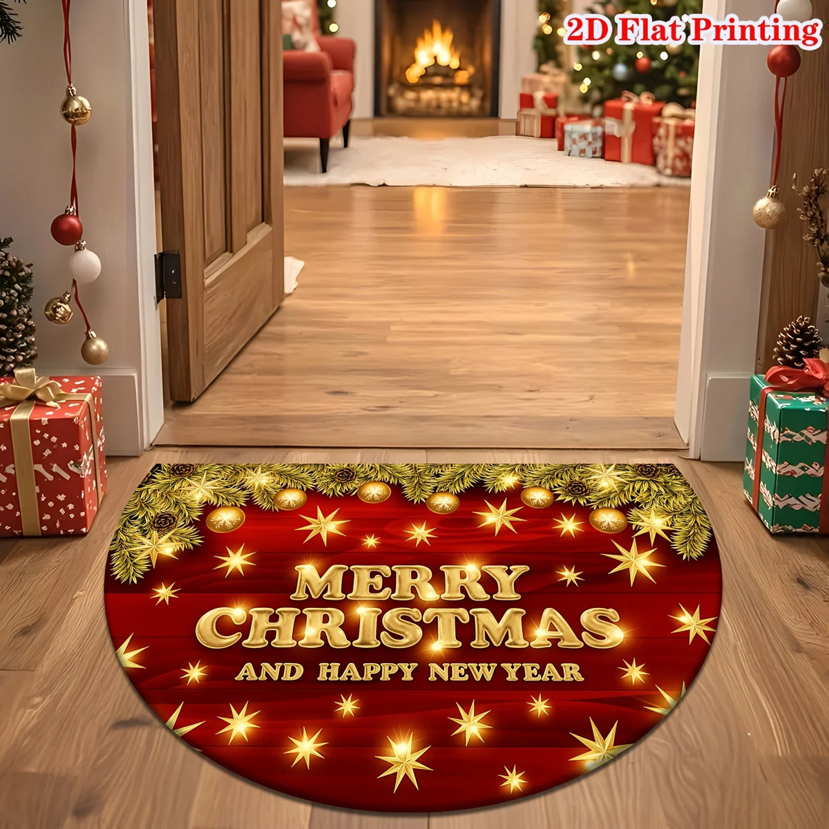 Winter Gingerbread Non-Slip Doormat | Kitchen & Entryway Mat
