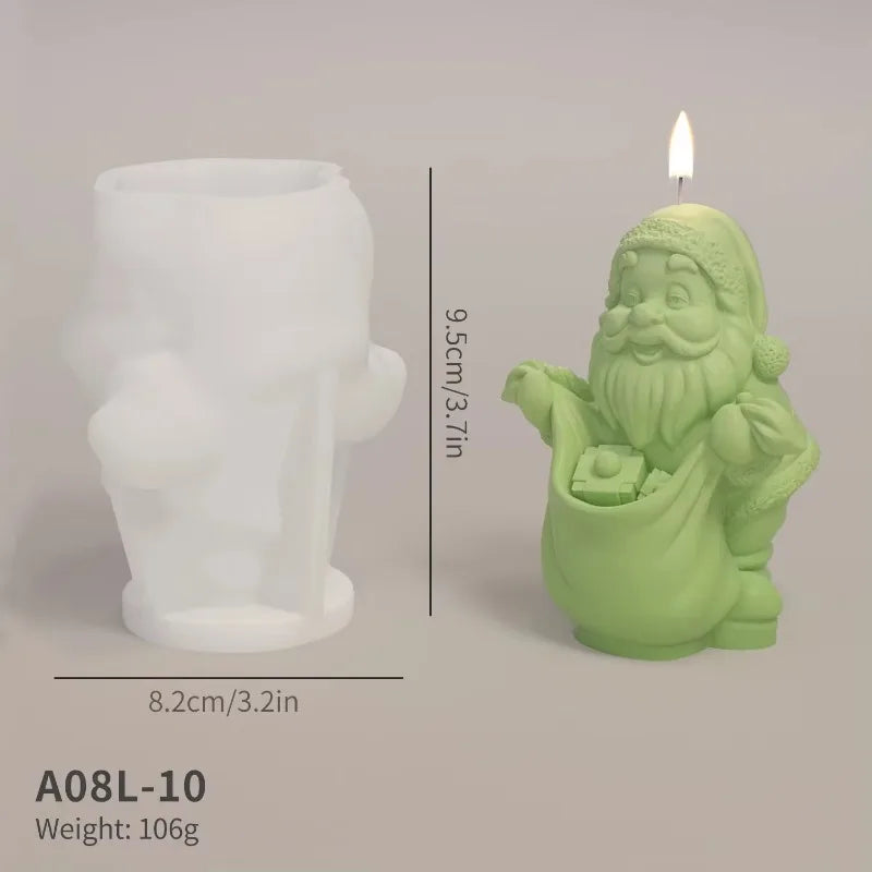 Santa Claus Silicone Mold – Candle, Resin & Clay Christmas Craft
