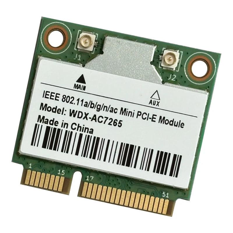 AC7265 Dual Band Mini PCIe WiFi Card 867Mbps + Bluetooth 4.2