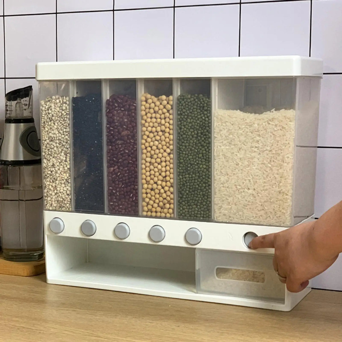 Wall-Mounted Cereal Dispenser – 10L Dry Food Storage Organizer