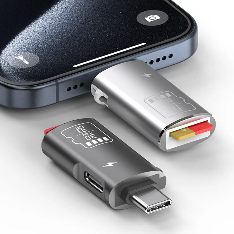 USB-C Micro SD TF Card Reader with PD Charging | 5Gbps 2TB