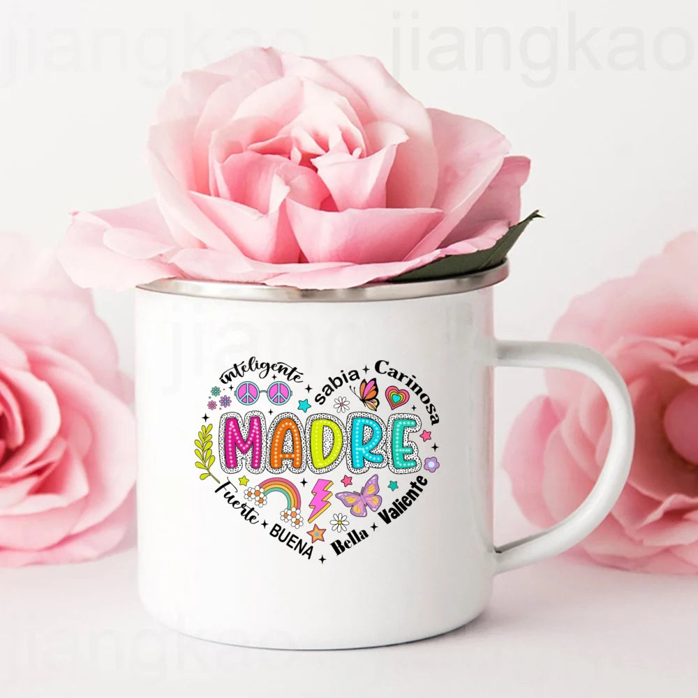 Spanish Print Enamel Mug – Mother's Day & Birthday Gift