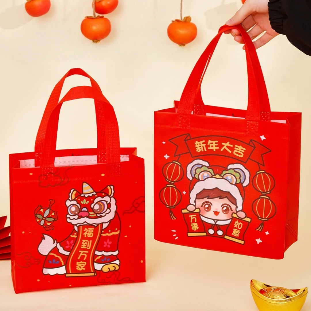 Non-Woven New Year Gift Bag – Fortune Printed Tote