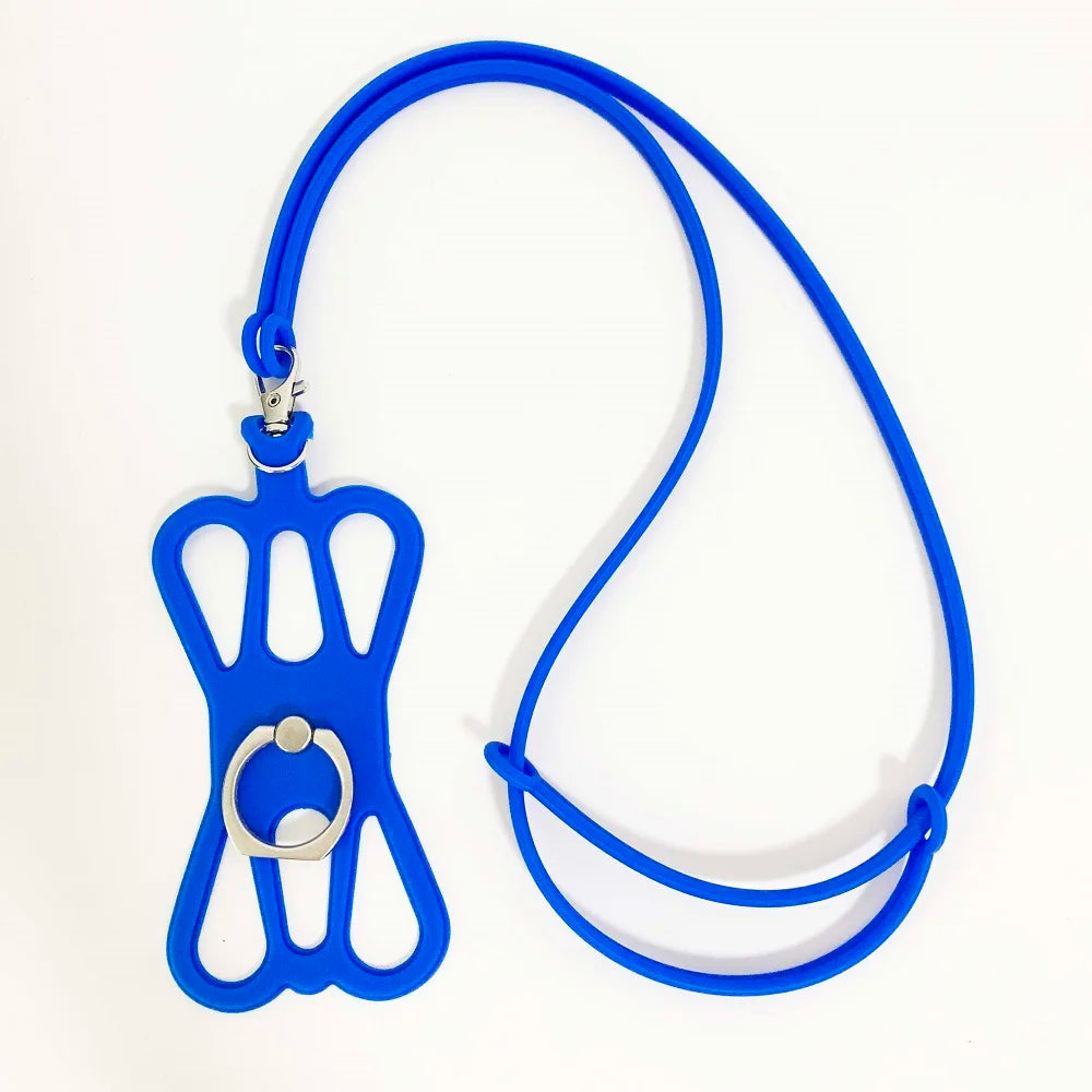 Silicone Phone Neck Strap & 360° Ring Stand Holder – Universal