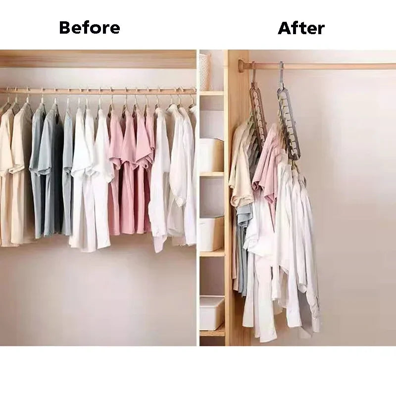 Non-Slip Space-Saving Clothes Hanger Rack | Closet Organizer