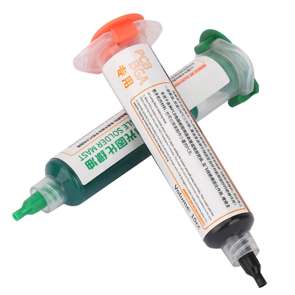 UV Curing PCB Solder Mask Ink – Black & Green 2-Pack