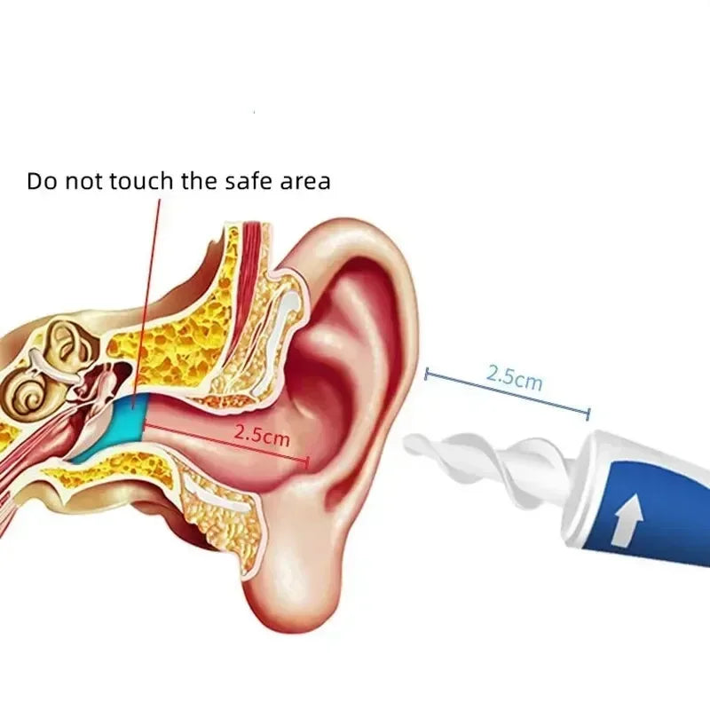 Spiral Silicone Ear Cleaner Set – 16 Soft Replacement Heads