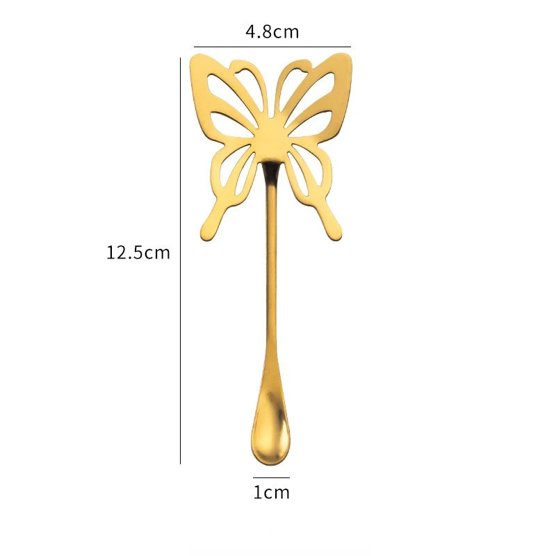 Stainless Steel Heart & Bow Spoon – Coffee & Dessert Spoon