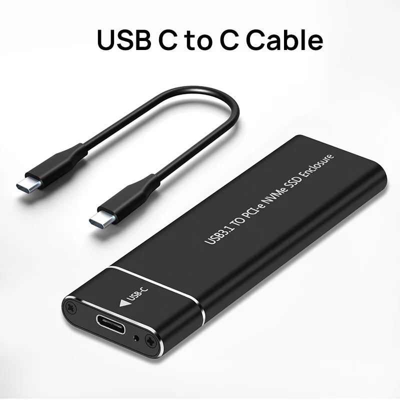 NVMe M.2 SSD Enclosure 2230–2280 | 10Gbps USB-C Aluminum Case