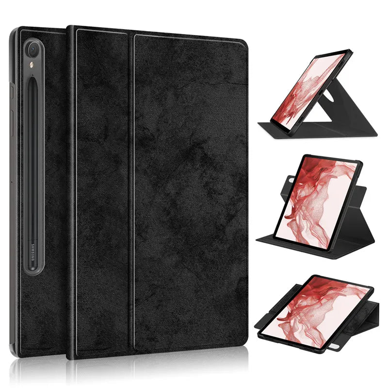 Samsung Tab S9 FE / S10 FE 360° Rotating Fabric Stand Case