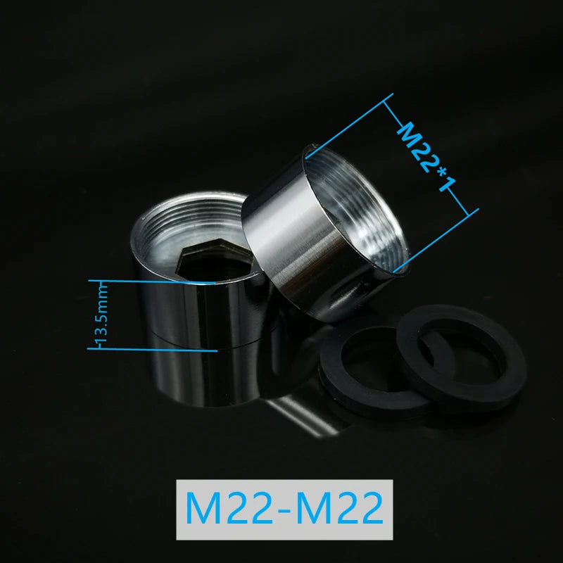 M22 Female Brass Faucet Thread Adapter Connector – Chrome