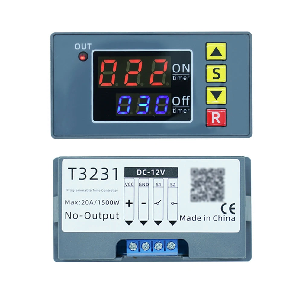 T3231 Cyclic Timer Relay DC12V 24V AC110-220V Digital Controller