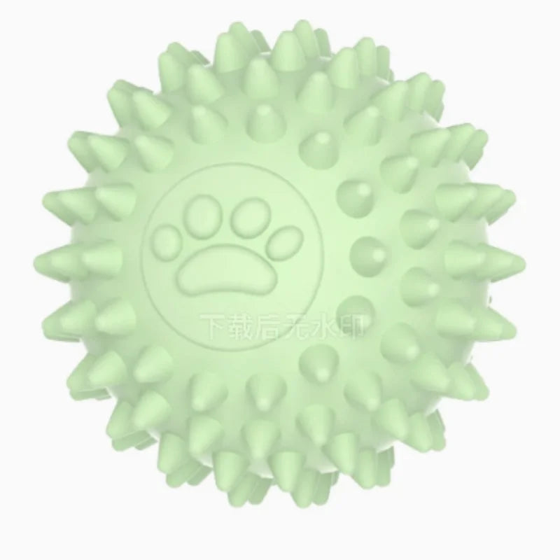 Spiky Rubber Dog Chew Toys – Bone & Ball Teething Set