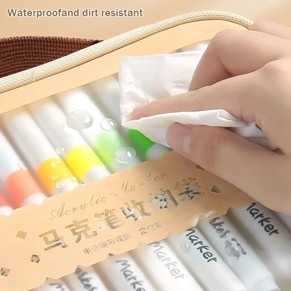 Marker Pen Storage Bag 24–120 Slots | Large Capacity Pencil Case