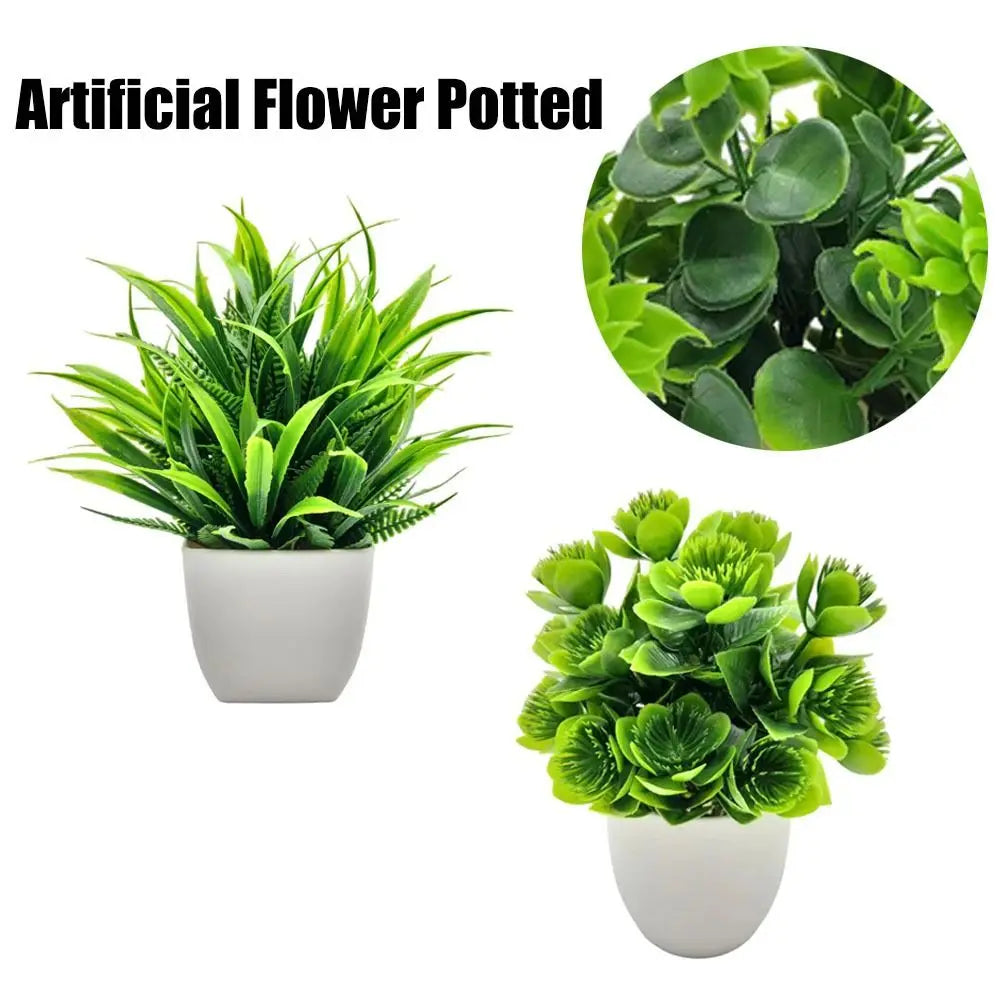 Mini Artificial Bonsai Potted Plant | Fake Flower Home Decor