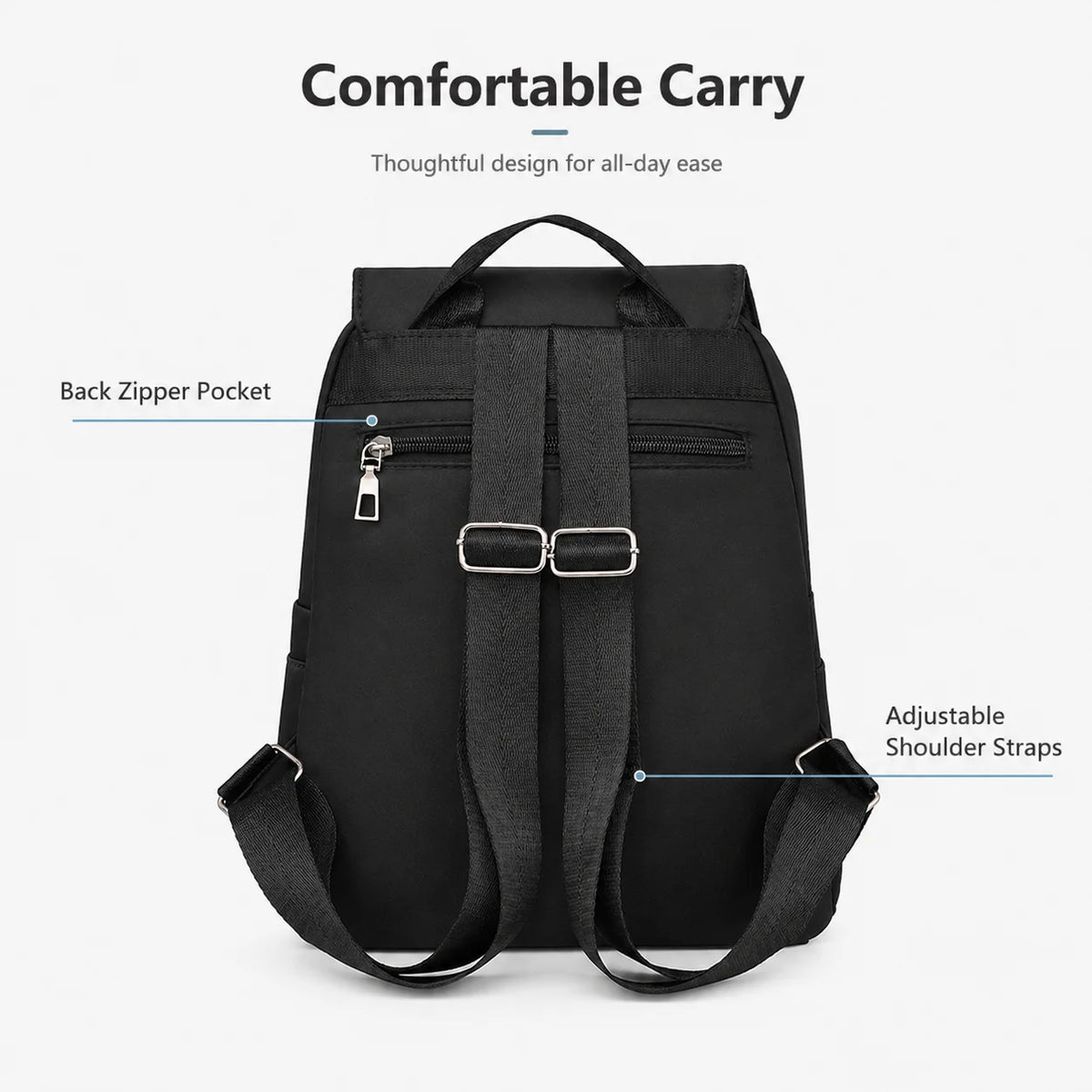 Women's Lightweight Large Capacity Nylon Backpack | Work & Travel