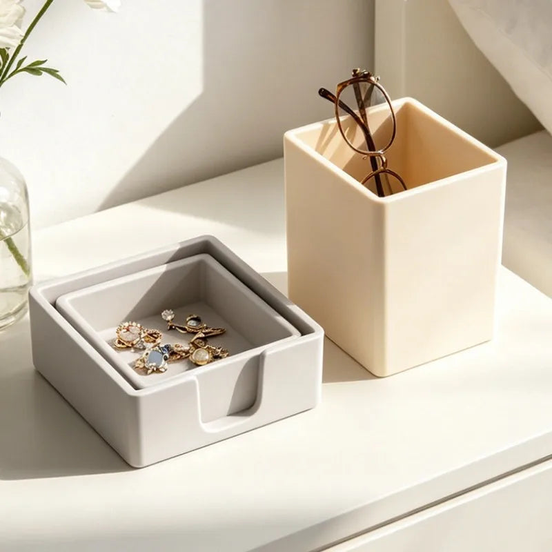 Silicone Desk Organizer Tray & Pen Holder | Desktop Caddy