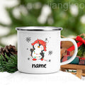 Personalized Snowman Enamel Mug – Kids Christmas Cocoa Cup