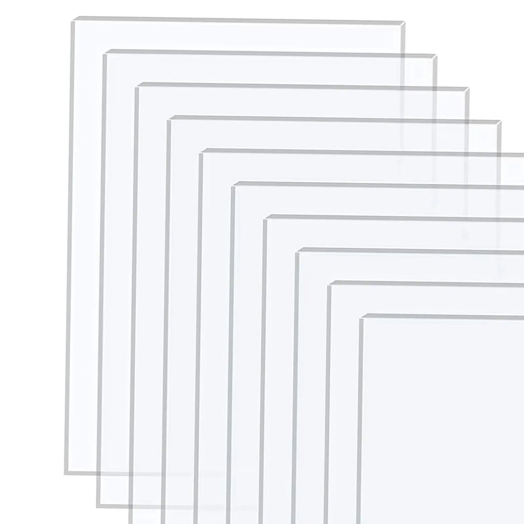 10-Pack Clear Acrylic Writable Photo Frame Replacement Boards