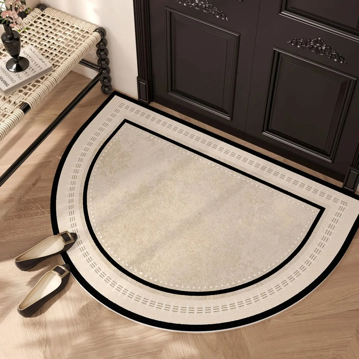 Semi-Circle Non-Slip Half Moon Doormat | Entryway Rug