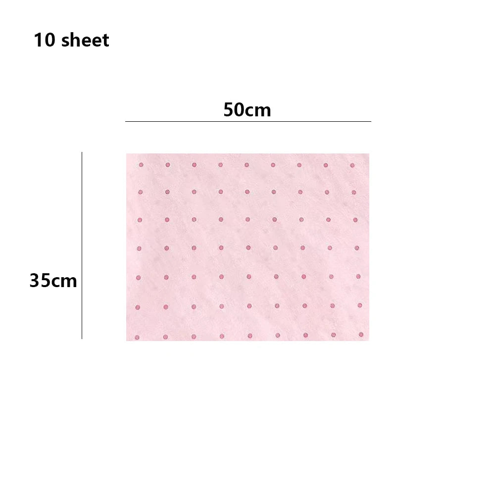 Pink Wavy Dots Gift Wrapping Paper – 10-Pack DIY Bouquet Wrap