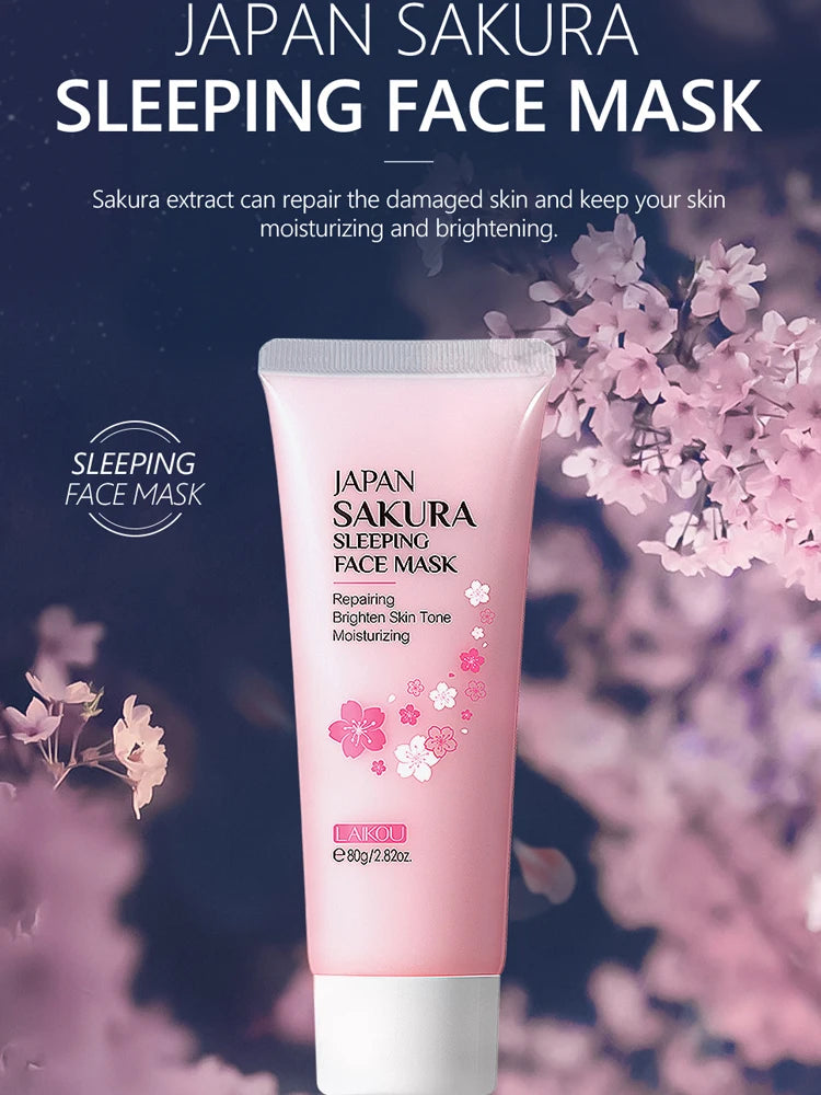 LAIKOU Sakura Sleeping Mask – Cherry Blossom Night Face Mask