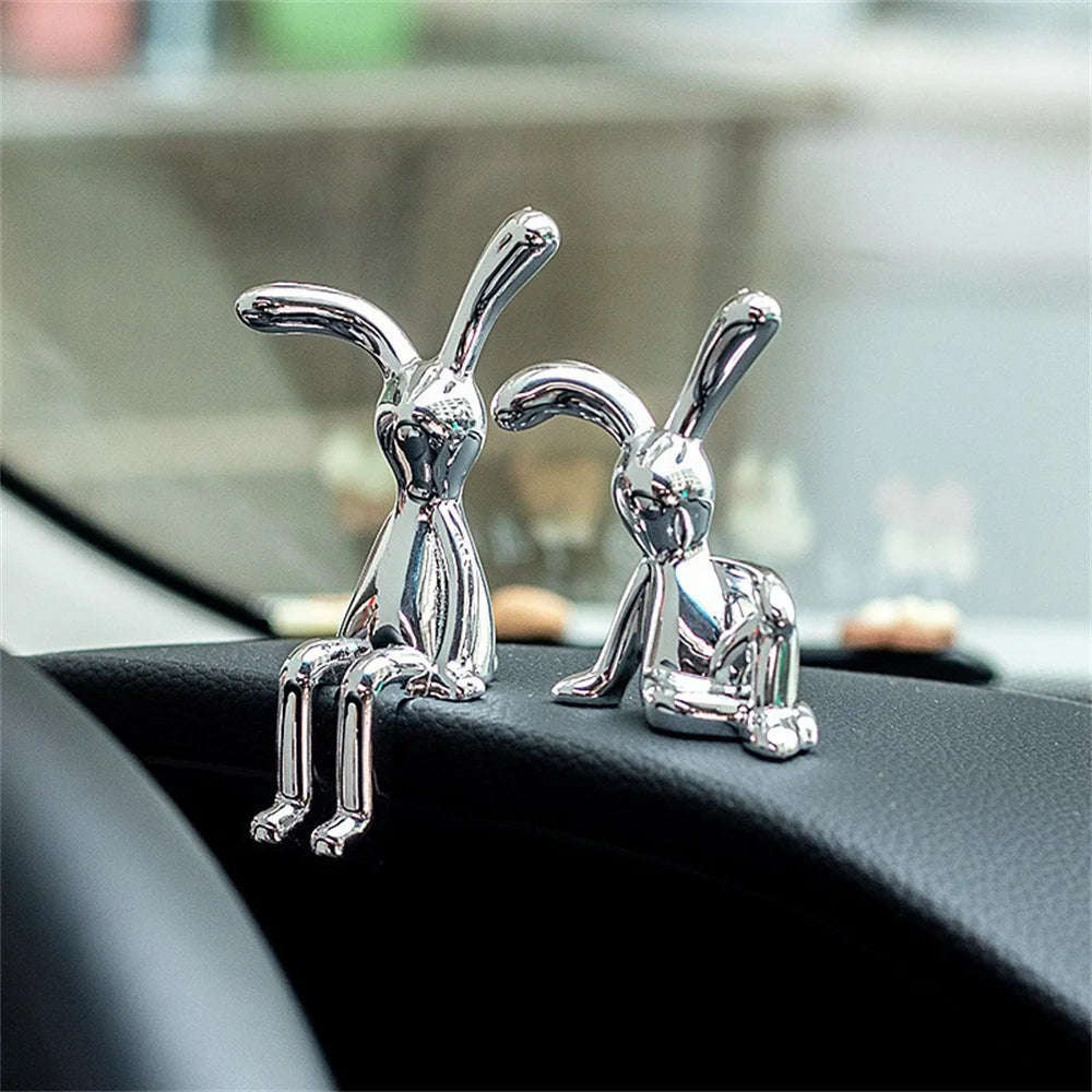 Long-Eared Rabbit Figurine | Easter Bunny Resin Statue Decor
