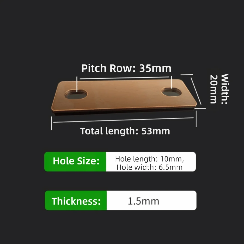 Copper Battery Busbar Connector M6 | 30Ah–300Ah Lithium