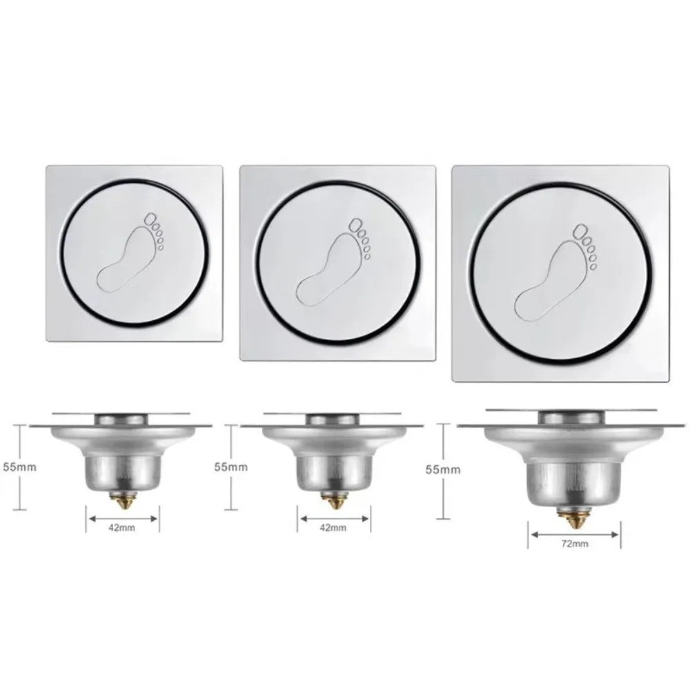 Stainless Steel Pop-Up Floor Drain | Anti-Odor Shower Strainer
