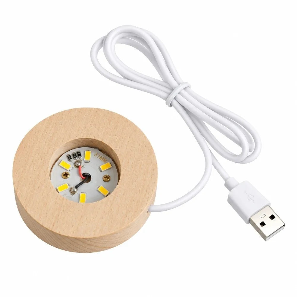 Moon Crystal Ball Night Light – 3D Engraved USB LED Lamp