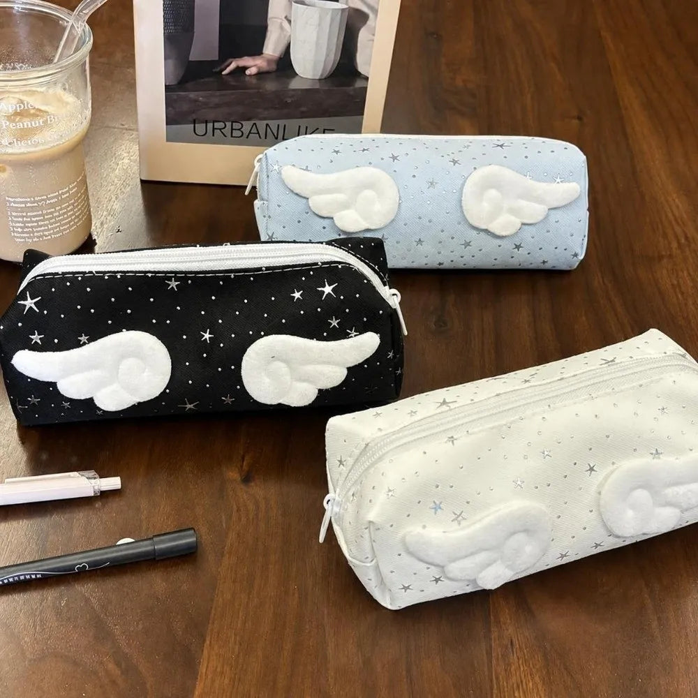 Angel Wing Star Pencil Case – Large Capacity Pouch