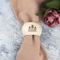 Custom Name Wooden Christmas Napkin Rings | Xmas Table Decor