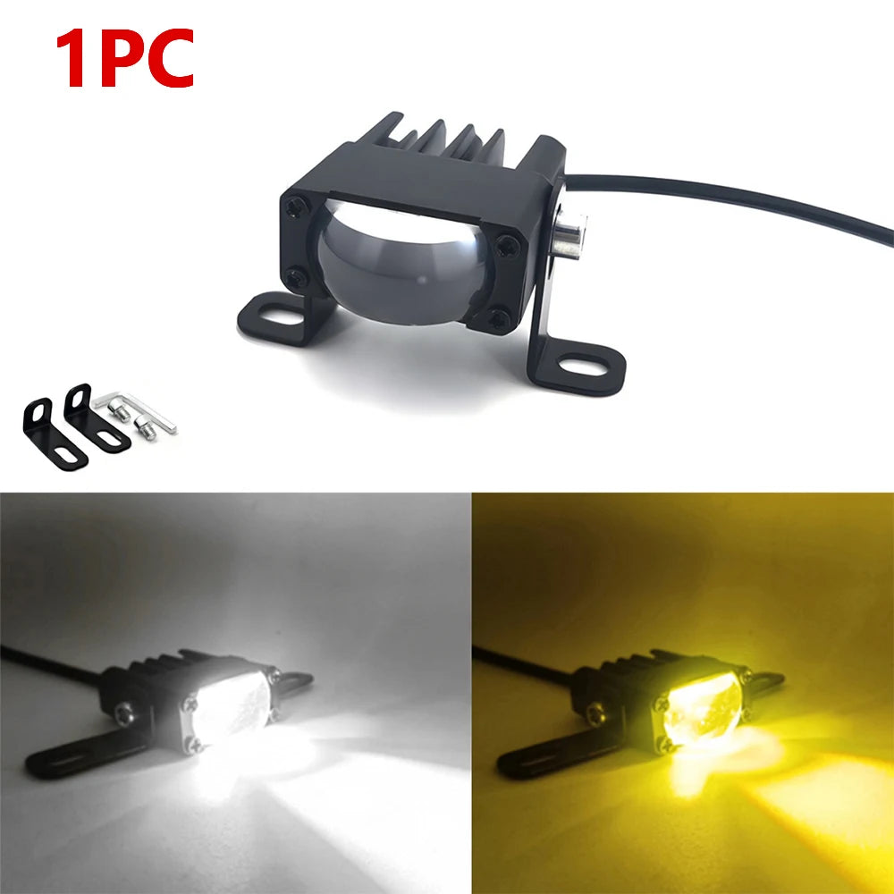 Mini LED Projector Fog Work Lamp – Car, Motorcycle & SUV