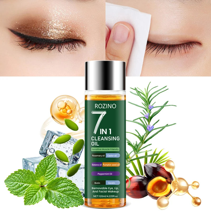 7-in-1 Cleansing Makeup Remover Oil 120ml – Gentle & Nourishing