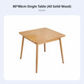 Square Dining Table Set with 4 Chairs – Solid Rubberwood