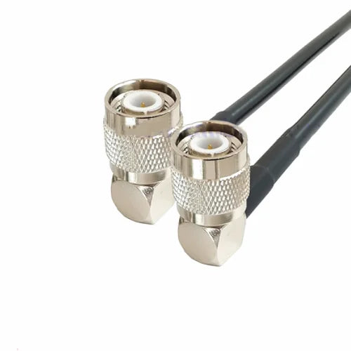 RG58 TNC Male to TNC Female Right Angle RF Pigtail Cable