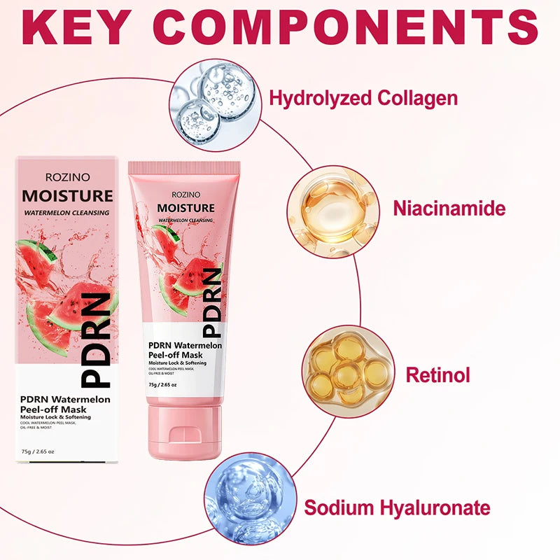 ROZINO PDRN+ Watermelon Peel-Off Face Mask 75g | Deep Hydration